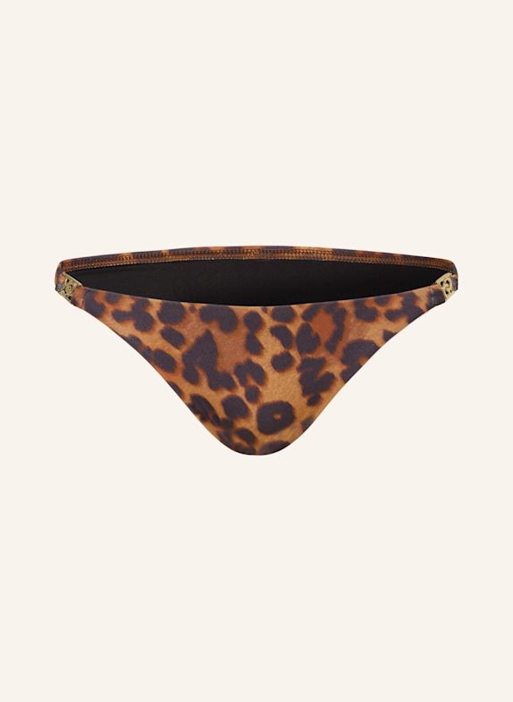 CHANTELLE Triangle bikini bottoms SAUVAGE BLACK/ LIGHT BROWN
