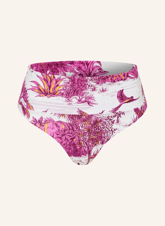 CHANTELLE High-waist bikini bottoms SAUVAGE WHITE/ PINK