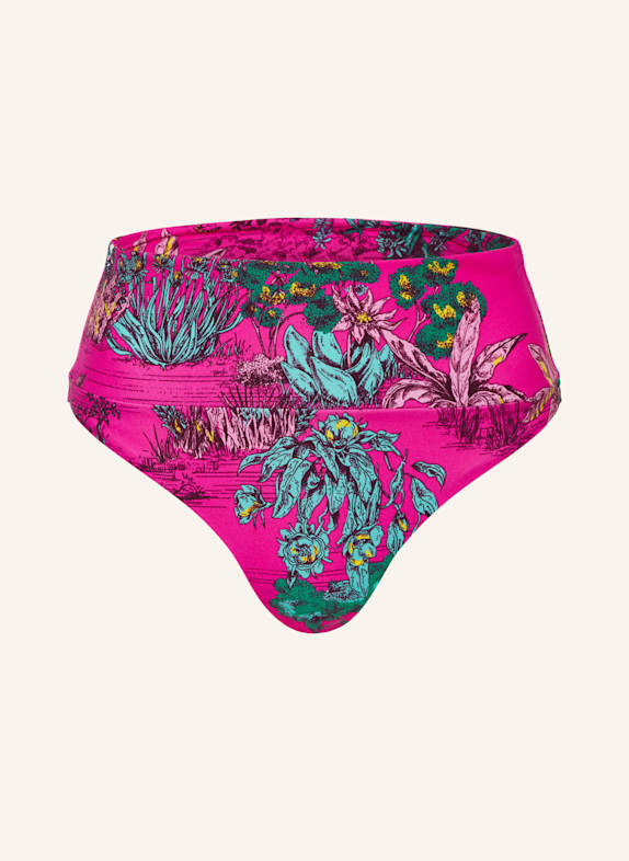 CHANTELLE High-waist bikini bottoms SAUVAGE NEON PINK/ MINT/ PINK