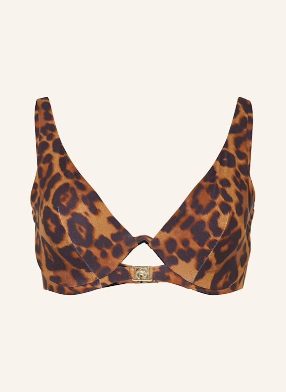 CHANTELLE Underwired bikini top SAUVAGE LIGHT BROWN/ BLACK