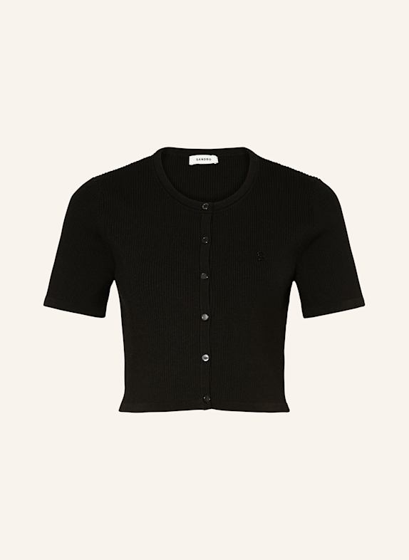 SANDRO Strickshirt SCHWARZ