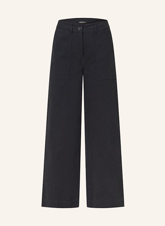 WHISTLES RUTH wide leg trousers DARK BLUE