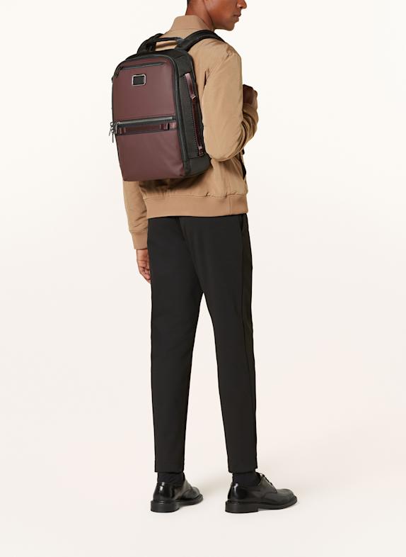 TUMI ALPHA BRAVO backpack DYNAMIC with laptop compartment DARK RED / BLACK