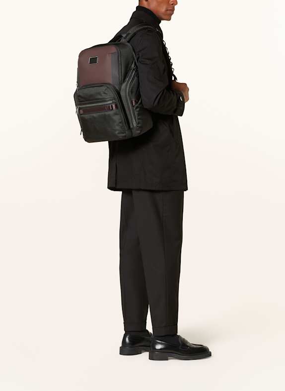 TUMI ALPHA BRAVO backpack SEARCH BACKPACK with laptop compartment DARK RED / BLACK