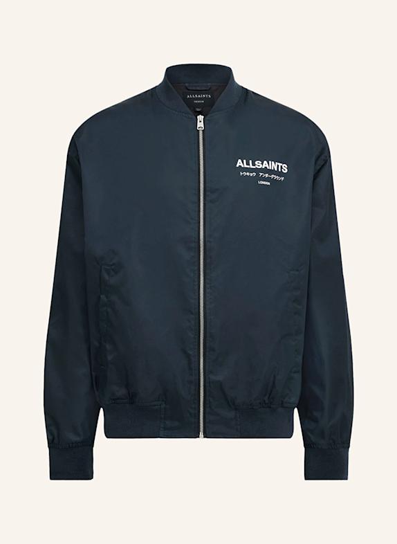 ALLSAINTS black slim shirt DARK BLUE/ WHITE