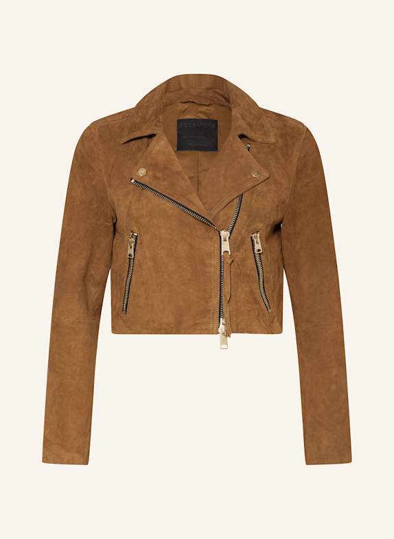 ALLSAINTS Leather jacket DALBY COGNAC