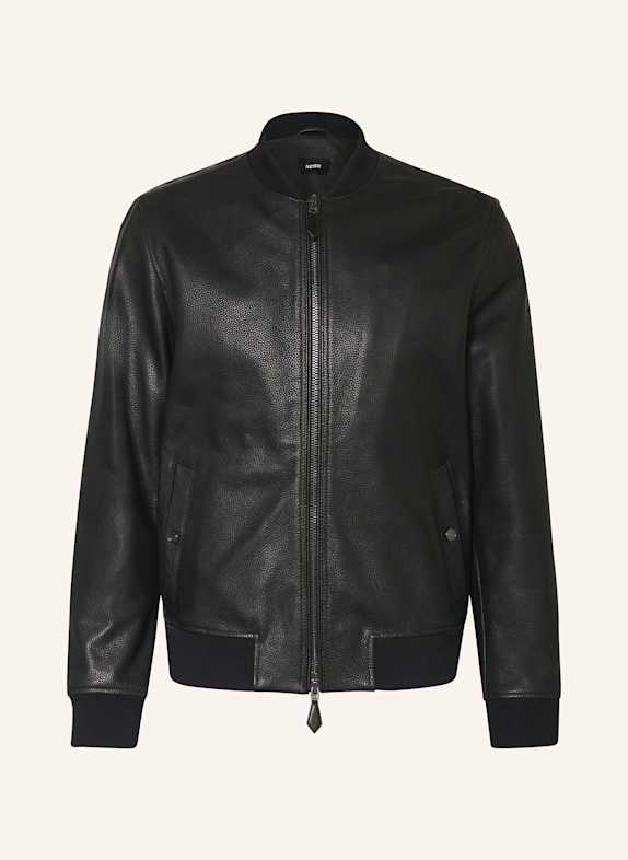 REISS Lederblouson CAST SCHWARZ