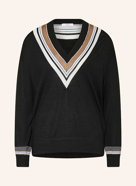 REISS MAISIE sweater BLACK/ WHITE/ CAMEL