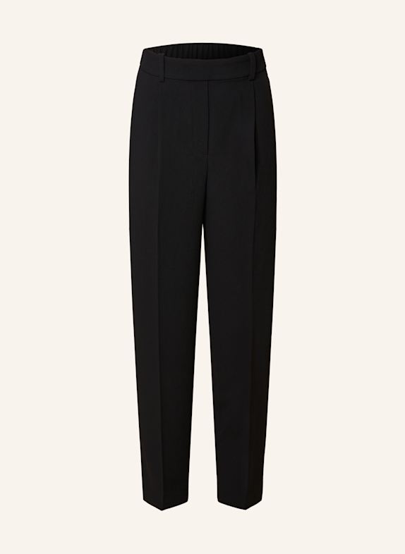 REISS 7/8 trousers PULL ON TAPER BLACK