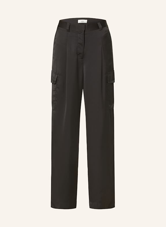 ba&sh Cargohose CARY aus Satin SCHWARZ