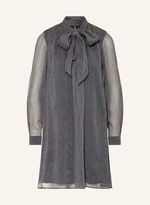 CLAUDIE PIERLOT Schluppenkleid DUNKELBLAU/ SCHWARZ/ WEISS
