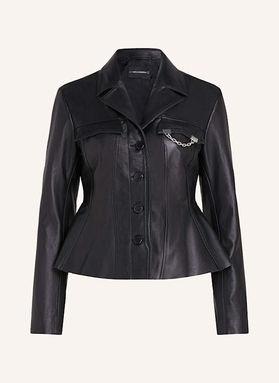 KARL LAGERFELD Leather jacket BLACK