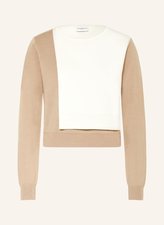 CLAUDIE PIERLOT Cropped-Pullover BEIGE/ CREME
