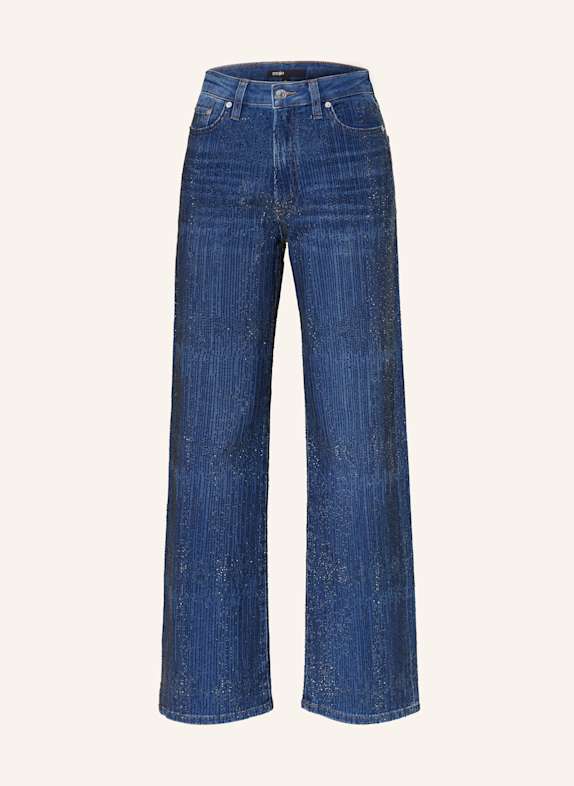 maje Straight Jeans mit Schmucksteinen 0201 BLUE