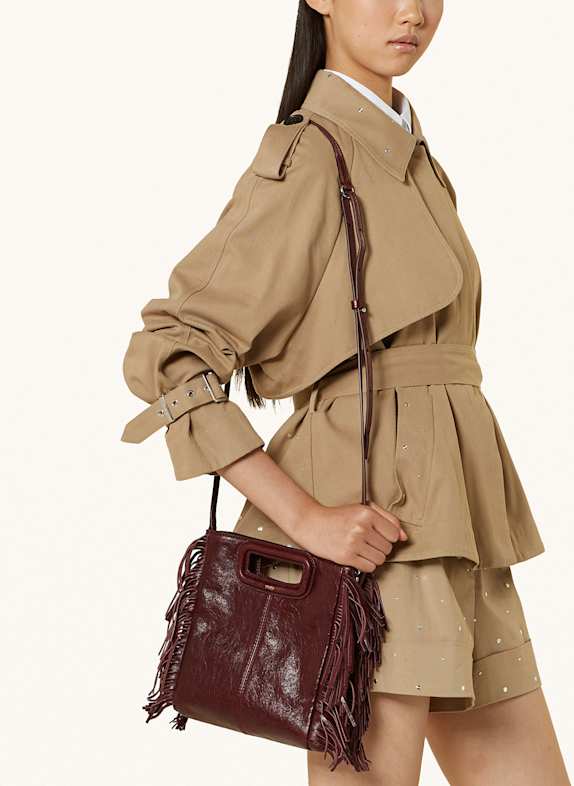 maje Handtasche DUNKELROT