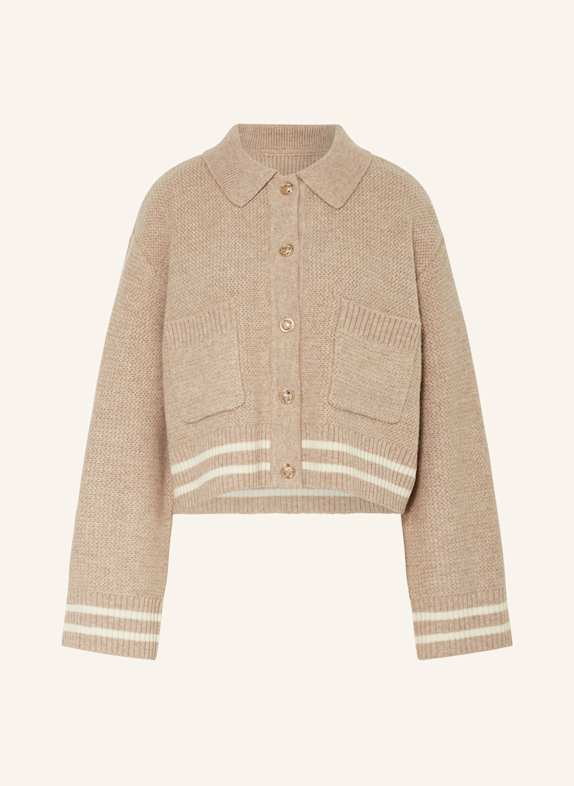 SANDRO Strickjacke BEIGE/ CREME