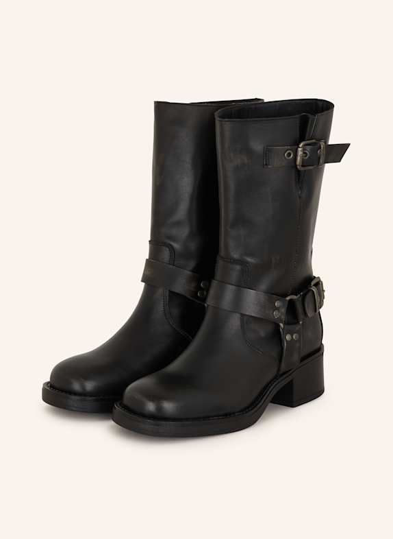 MRS & HUGS Biker boots BLACK