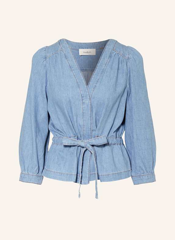 ba&sh Jeansbluse LAVINA mit 3/4-Arm HELLBLAU