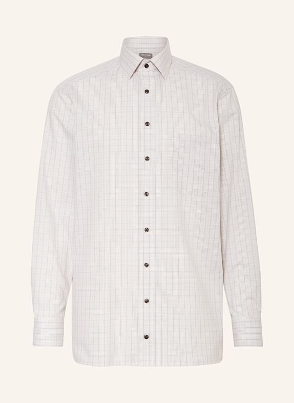OLYMP Hemd Luxor comfort fit BEIGE/ WEISS/ DUNKELBLAU