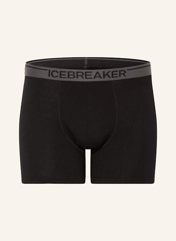 icebreaker Bokserki z bielizny funkcyjnej ANATOMICA z wełny merino CZARNY