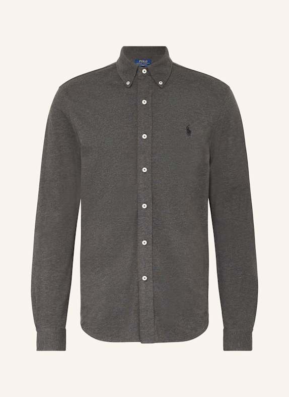 POLO RALPH LAUREN Piqué-Hemd Custom Fit GRAU