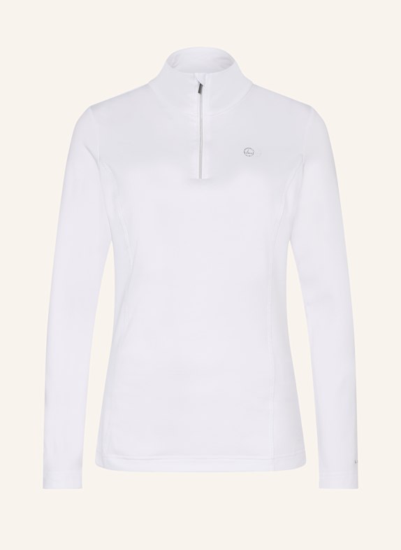 LUHTA Fleecepullover HAILUOTO mit Schmucksteinbesatz WEISS