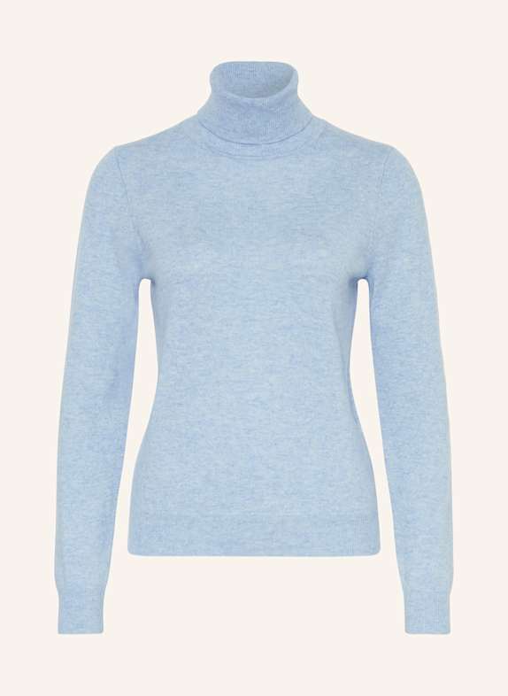 REPEAT Rollkragenpullover aus Cashmere HELLBLAU