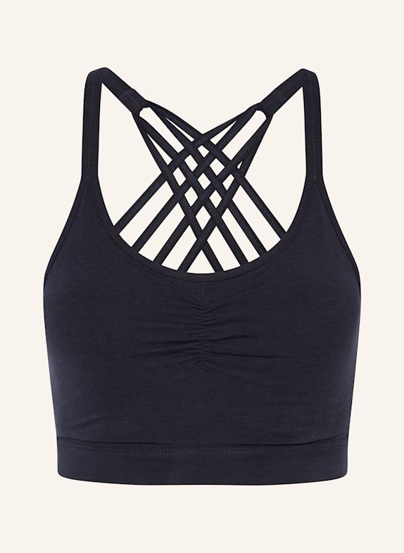 MANDALA Fower Arrow logo print T-shirt DARK BLUE
