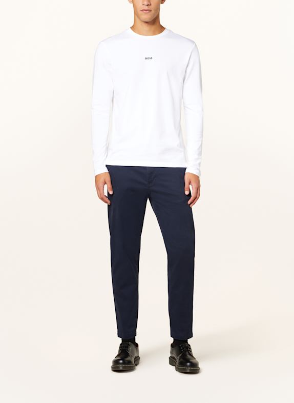 BOSS Tricou cu mânecă lungă TCHARK ECRU