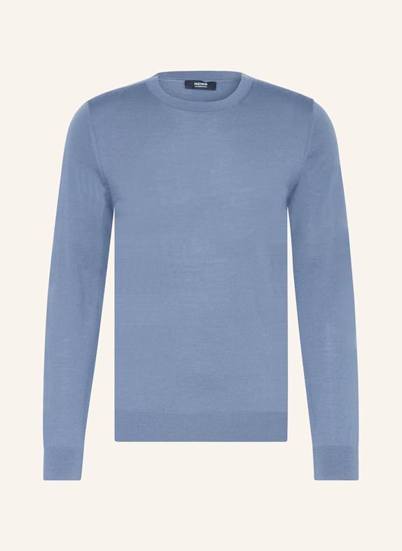 REISS Sweater WESSEX made of merino wool BLUE GRAY