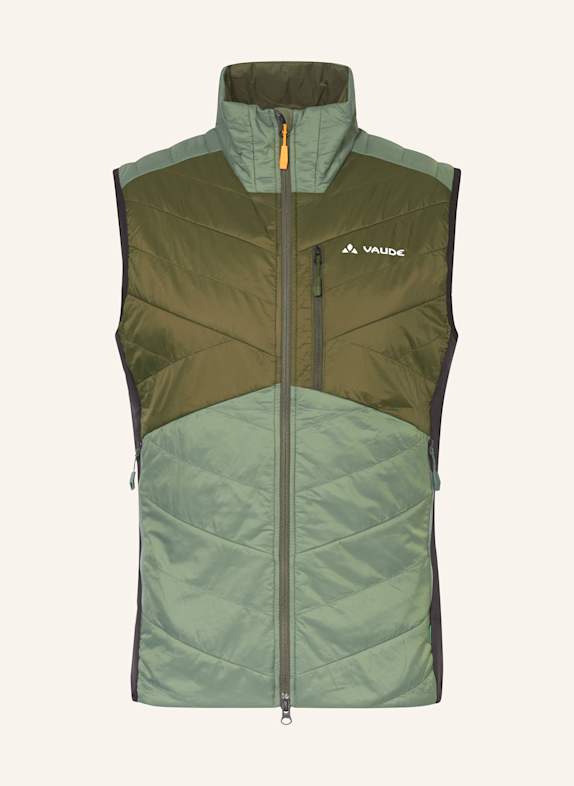 VAUDE Hybridní vesta SESVENNA KHAKI/ SVĚTLE ZELENÁ