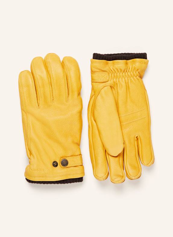 HESTRA Lederhandschuhe UTSJÖ DUNKELGELB