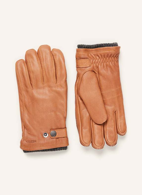 HESTRA Lederhandschuhe UTSJÖ COGNAC