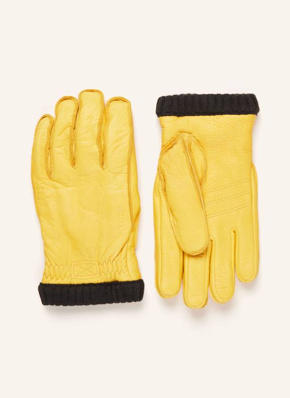 HESTRA Lederhandschuhe DUNKELGELB