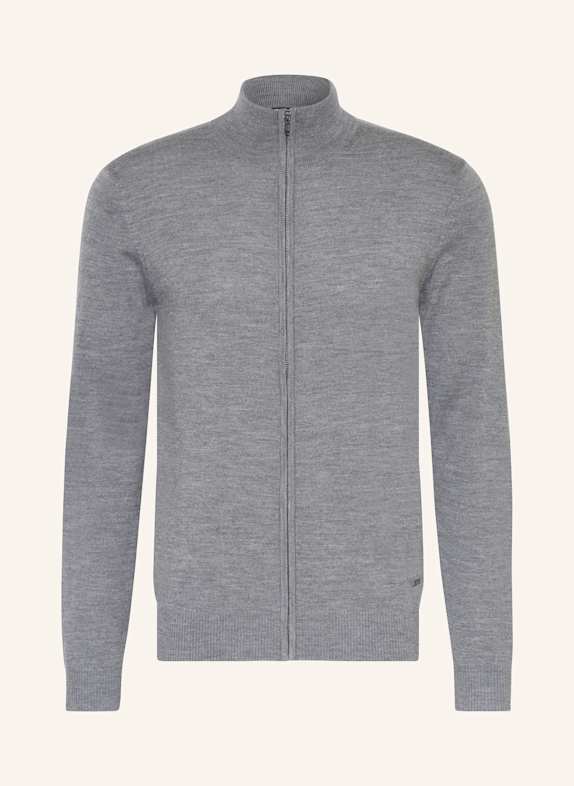 JOOP! Cardigan DAVIS in merino wool GRAY