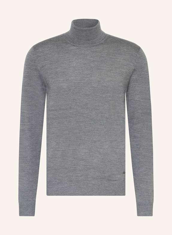 JOOP! Rollkragenpullover DONTE aus Merinowolle GRAU