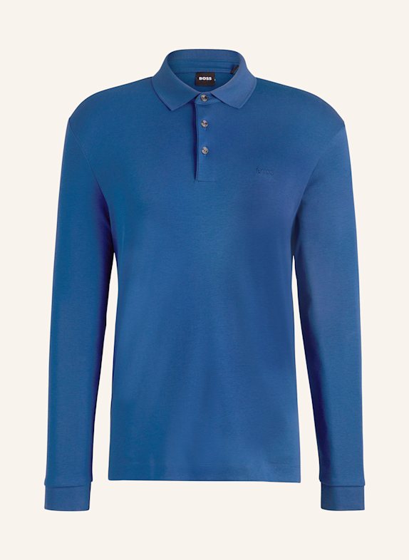 BOSS Koszulka polo z dżerseju PADO NIEBIESKI