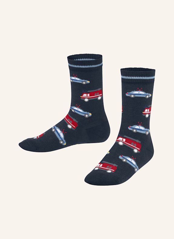 FALKE Ponožky POLICE AND FIRE CARS 6116 SPACE BLUE