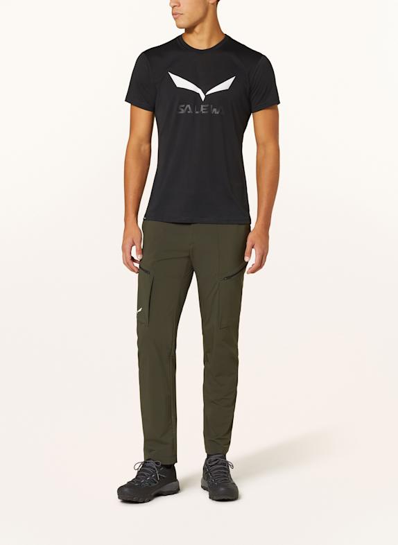 SALEWA T-shirt SOLIDLOGO DRI-RELEASE® SORT