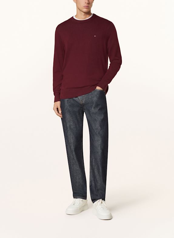TOMMY HILFIGER tröja MÖRKRÖD