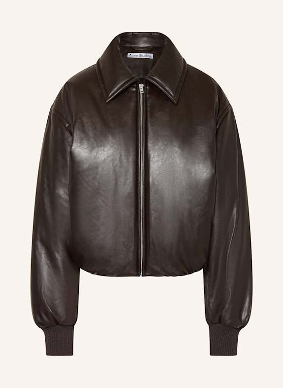 Acne Studios Jacke in Lederoptik DUNKELBRAUN