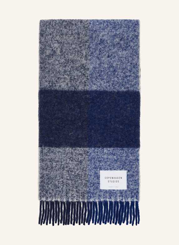 COPENHAGEN Schal BLAU/ WEISS/ DUNKELBLAU
