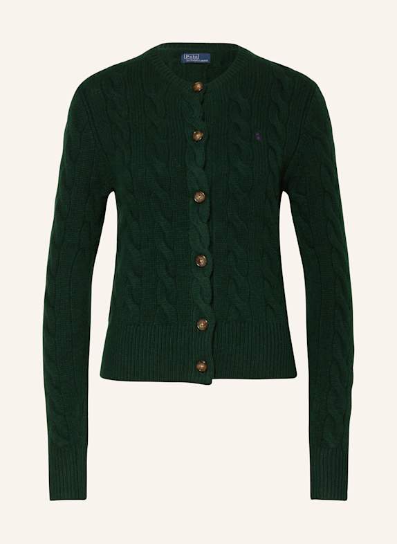 Monochrome animal printed t-shirt with a raglan sleeve Cardigan DARK GREEN