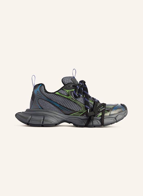 BALENCIAGA Sneaker 3XL GRAU/ NEONGRÜN/ BLAU