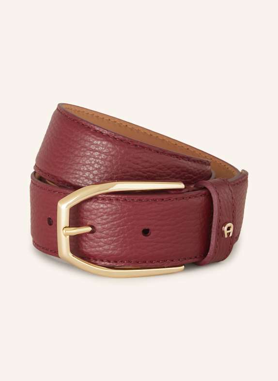 AIGNER Ledergürtel CASUAL DUNKELROT