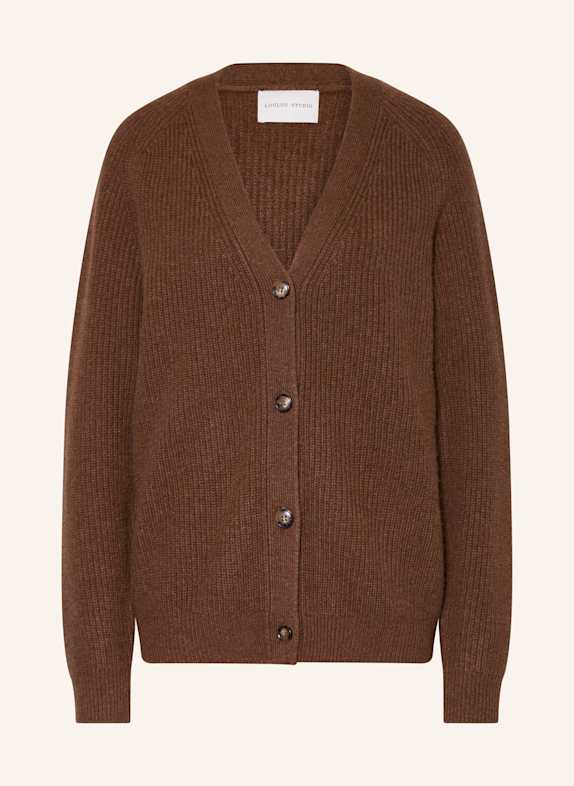 LOULOU STUDIO Strickjacke LEKA aus Cashmere BRAUN