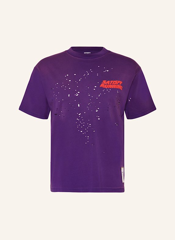 SATISFY T-Shirt MOTHITECH DUNKELLILA/ ROT