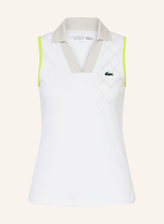 LACOSTE Funktions-Poloshirt WEISS