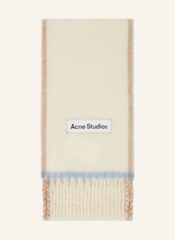 Acne Studios Scarf with alpaca ECRU/ LIGHT BLUE/ BEIGE