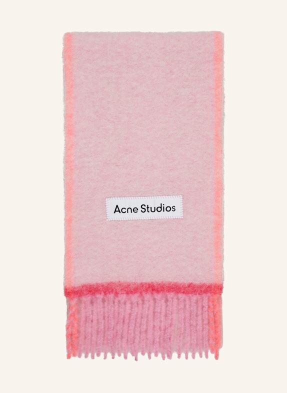 Acne Studios Szal z dodatkiem alpaki MOCNORÓŻOWY/ RÓŻOWY
